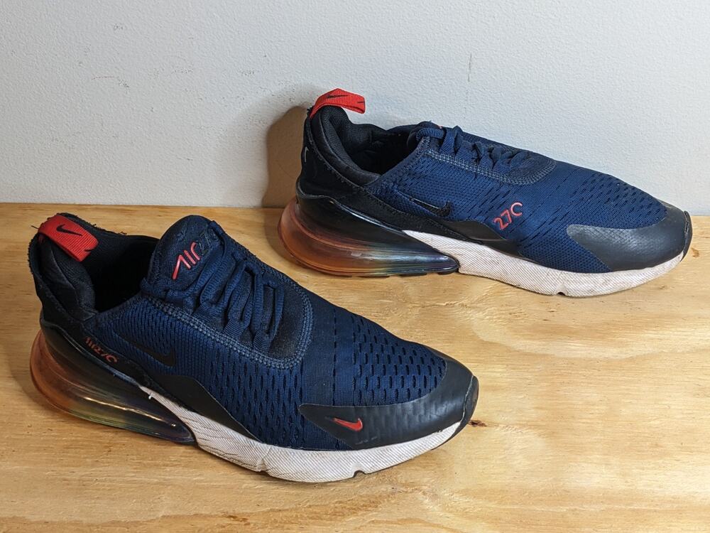 Men's Nike Air Max 270 Size 8.5 RARE Rainbow Style Heel AH8050-033 VTM